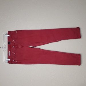 AG Adriano Goldschmied Stilt Roll-Up Cigarette Roll-up Pin Stripe Pants Size 27